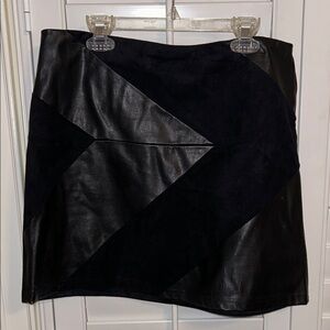I.N. San Francisco Black Patchwork Mini Skirt